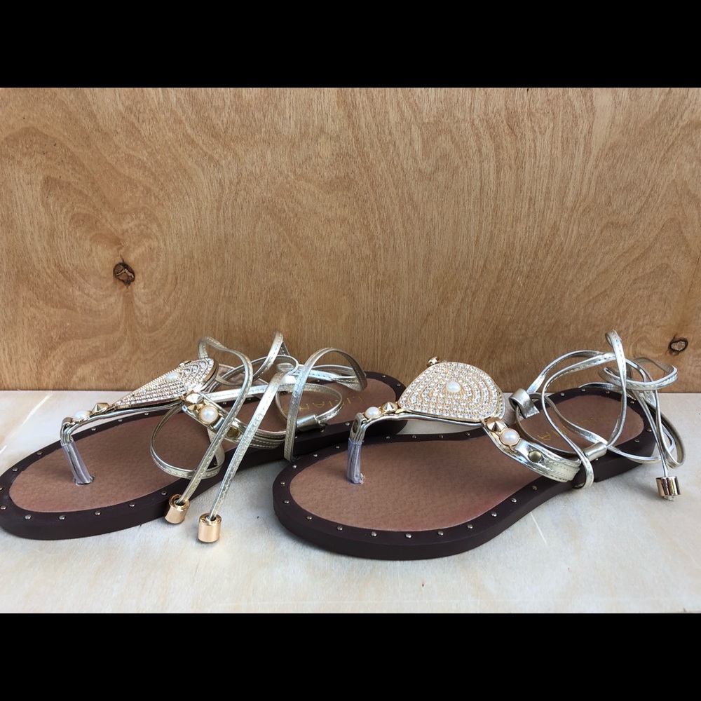 NIB Gold Gladiator Sandals